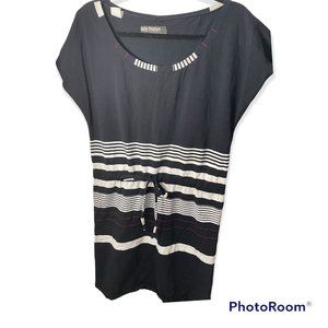 Ruby Couture Black Striped Dress